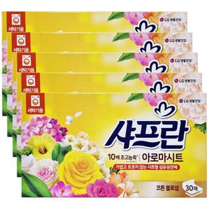샤프란 아로마 시트 코튼 블로섬 30매 X5개/ 세탁기용