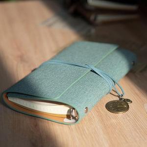[RGK63O2U]빈티지 가죽 6공 다이어리 민트 바인더