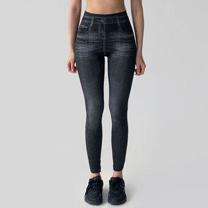 베이직 기모 반 포켓 스키니진 여자 레깅스 스판 청편한 융 겨울 쫄 고리 바지 압박