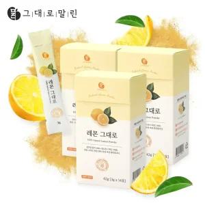 그대로말린 100% 껍질째 말린 레몬 분말스틱 3박스 비타민 레몬티 레몬차 과일 클렌즈