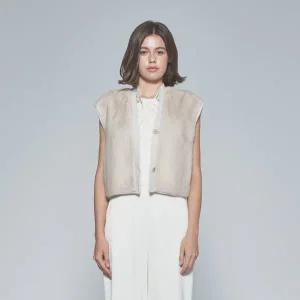 [사바티에](강남점) 밍크 캐시미어 콤비 베스트 (V90140SS) RE-ORDER