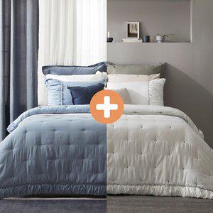 더플레오 셔링 자수 워싱 침구세트1+1-SS