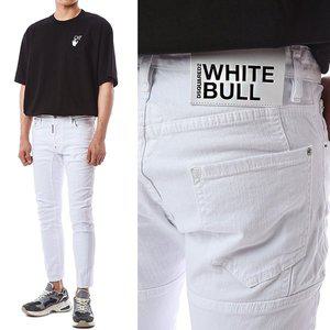 [디스퀘어드2]디스퀘어드 스페셜 로고 스트레치 화이트진_슬림바이커핏/74LB1002 100