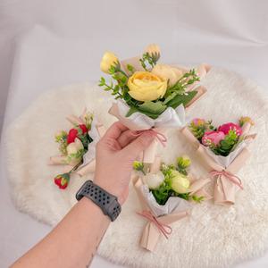 라넌큘러스 미니 조화 꽃다발 납골당꽃