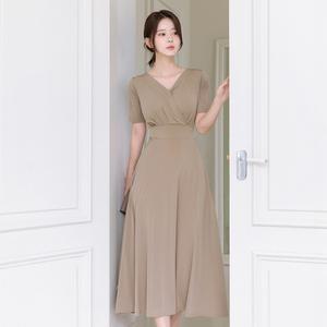 [시크라인] (~XL까지) 비엔나 드레이프셔링 쿨링 스판 플레어 원피스 롱원피스 오피스룩 데이트룩 휴가룩 리조트룩