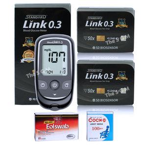 글루코나비링크 0.3 혈당측정기 세트(측정기+시험지 100매+침 100개+솜 100매)