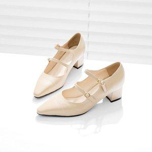 [지젤슈즈]투스트랩 단정 메리제인힐/[8782]