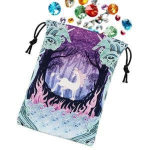벨벳 타로 보관 가방 미니 드로스트링 패키지 마녀 점술 크리스탈 파우치 주사위 홀더 보드 게임 다채로운