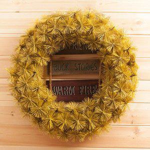 [플라워트리][1+1] 크리스마스 골드 글리터 리스 벽장식 이색 펄솔 600mm 반짝이 벽걸이 매장 현관 꾸미기