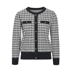 [JJ지고트](대전신세계)배색 체크라인 라운드 니트 GP8N1PO131