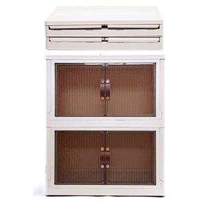 [청소앤] 이동식 폴딩수납장 2단 적층형 대형 폴딩박스 수납함 2단정리함