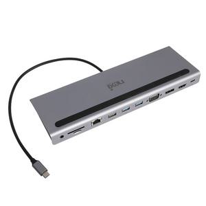 C타입 노트북 맥북 울트라북 HDMI VGA 유선랜 USB 허브 SD 메모리 리더기 /멀티 도킹 스테이션 WISENX1114