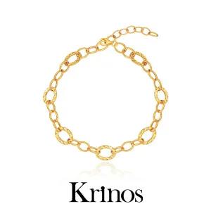 크리노스 18K 이태리머신 컷팅 체인 팔찌