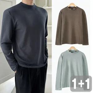 [파라고나]1+12장세트무료배송 자카드 기모 반폴라 티셔츠