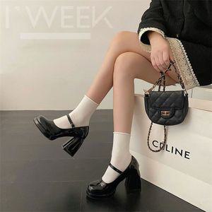 아이위크 통굽 여자 슈즈 메리제인 힐 하이힐 여성 구두