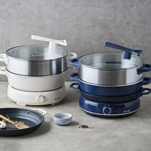 베스트하임 멀티 쿠커 대용량 전기 분리형 만능 스텐 전골 냄비 찜기