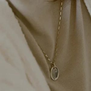 925은 볼드 오발팬던트 은목걸이 민자 타원팬던트 목걸이