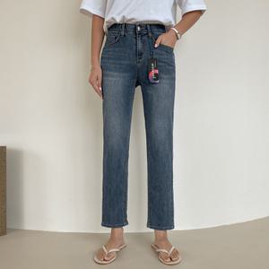 [시크릿라벨] 에어로쿨밴딩일자데님팬츠