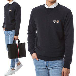 [메종키츠네] 더블폭스 헤드 자수 맨투맨/FM00358KM0002 AN