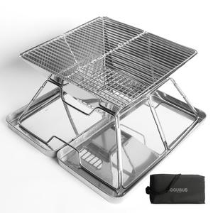 꾸버스 불멍화로대 접이식 캠핑 휴대용 바베큐 그릴 숯불 불멍 장작 나무 전용케이스