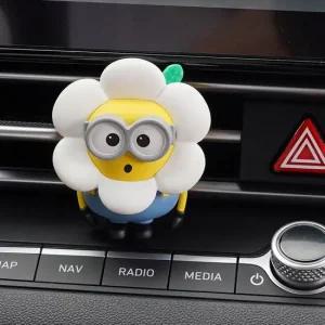 유니버셜 미니언즈 플라워 밥 피규어 차량용 송풍구형 새차선물