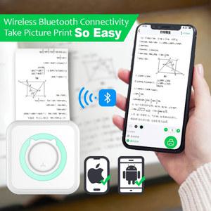 질문 라벨 203dpi 케이블로 메모 미니 잘못된 USB 무선 휴대용 BT 프린터 감열식 사진