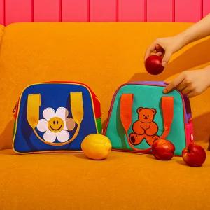 위글위글 컬러 블록 보냉백 2종 보냉가방 데일리 쇼퍼 아이스 쿨러백