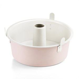 10인치 헤비 핑크 논스틱 16 듀티 케이크 바닥이 홍베이크 튜브 팬 베이킹용 시폰 탈착식 파운드 있는