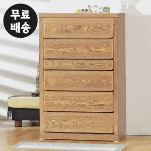 슬림 6단 와이드 서랍장 체스트 옷 서랍(900/엔틱)