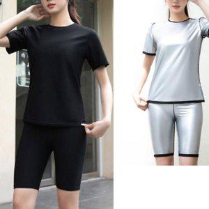 여자 여성 운동복 5부 땀복 트레이닝 상의 바지 세트 (WFGT775)