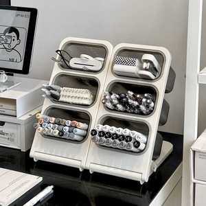 책상 펜 홀더 볼펜 연필 꽂이 사무실 테이블 경사 보관