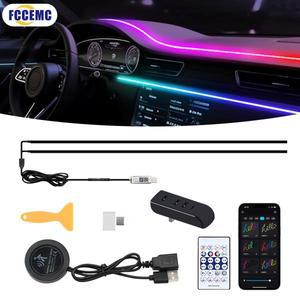 자동차 인테리어 앰비언트 라이트 심포니 앱 꺼짐 모듈, 30 초 USB 확장 도크, 110cm 스트립, 테슬라 모델