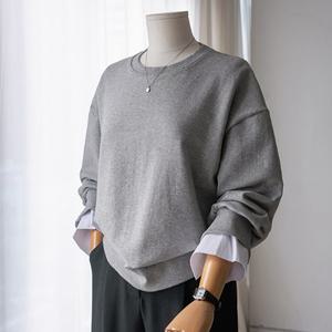 (안나앤플러스) 이벨 레이어드 맨투맨[티셔츠DQ868] 빅사이즈