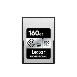Lexar 160GB 프로페셔널 CF익스프레스 타입 A 실버 시리즈 메모리 카드, 소니 카메라와 호환되는 카드 슬롯, 최대 800 /700MB /s 읽기 /쓰기, 8K 비디오, VPG 200(LCAEXSL160G-RNG)