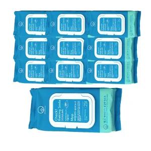 선우랜드 체크 베이킹소다 물걸레청소포 대형 25매(캡)X10팩