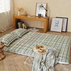 [셀러허브 패션][JHQPP1P6_4B]체크 온수매트커버 이불 S그린