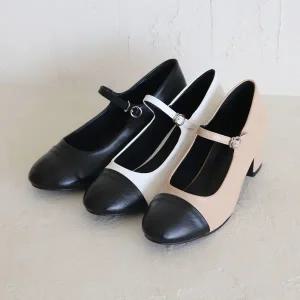 [롯데백화점]원더슈즈 천연소가죽 메리트 컴포트 쿠션 미끄럼방지 펌프스 구두 5CM IT-5165