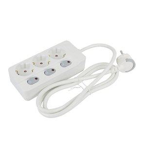 [아남] 국산 개별 3구 1.5M 멀티탭 고용량 고전력 납작플러그 멀티콘센트