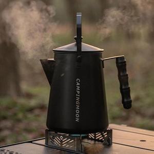 [KGPQRU7R_4B]캠핑 캠프파이어주전자 스텐 1.86L 블랙 케틀