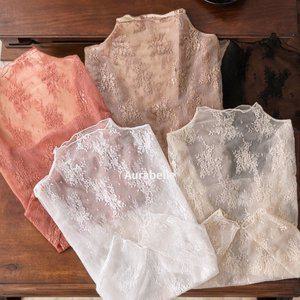 아우라벨르 핑크브라운 레이스티셔츠 니트이너 원피스 (WFH1AI4)