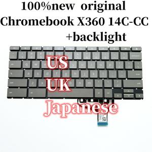 호환 hp 크롬북 X360 14C-CC 노트북 키보드 백라이트 미국 영국 JA JP