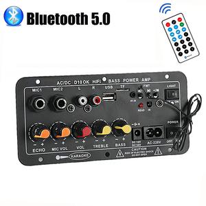전력 증폭기 보드 내장 Bluetooth 220v 12v 24v 8-12 인치 스피커 서브 우퍼 범용 Aux Tf 카드 오디오 앰프