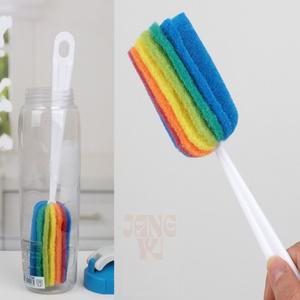 장유 무지개 수세미 병솔 젖병소독 부드러운스펀지 유아젖병