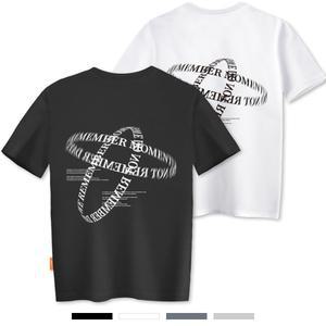 엘라모 리멤버 반팔 티셔츠 남녀공용 빅사이즈 S~4XL