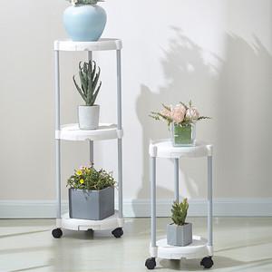 마이플랜트 이동식 화분 선반 정리대 3단 소형 받침대 거치대 진열대 화분다이 물받침형