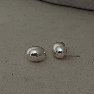 심플 오발 은귀걸이 925실버 넛츠 타원귀걸이 