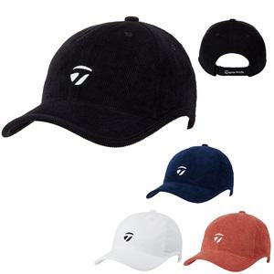 테일러메이드 일본 23FW 여성 겨울 골프 모자 코듀로이 방한 캡 모자