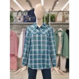 [갤러리아] 크로커다일레이디 코튼 린넨 간절기 체크 셔츠 CLDFBL201