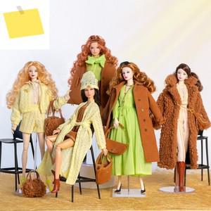 고급 의류 세트플러시 코트 셔츠 짧은 드레스 신발인형 액세서리 복장 30cm Xinyi Fr2 ST BABI