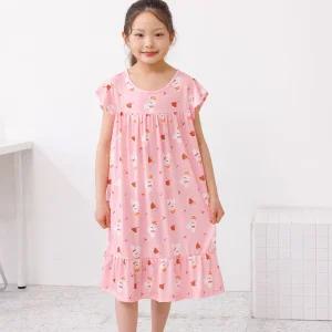 여름 원피스 잠옷 여아 키즈 주니어 내의 굿데이럭키 쿨냉감 반팔 원피스